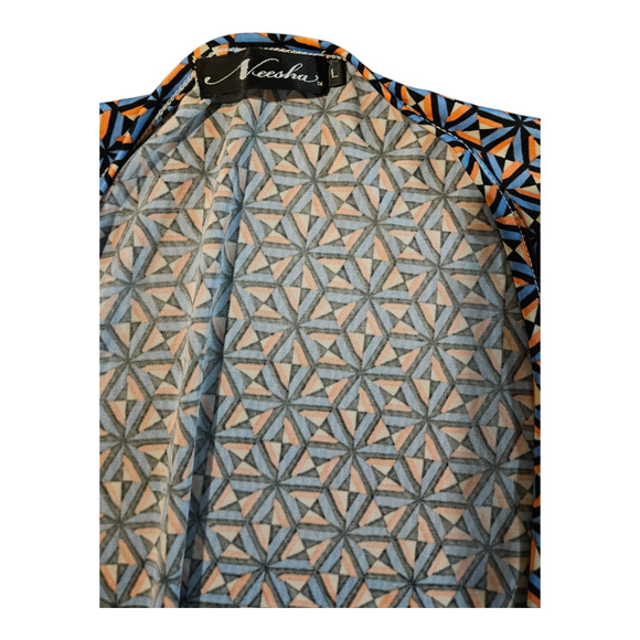 Neesha Large Multicolor Tie Closure Cardigan - Picture 2 of 8